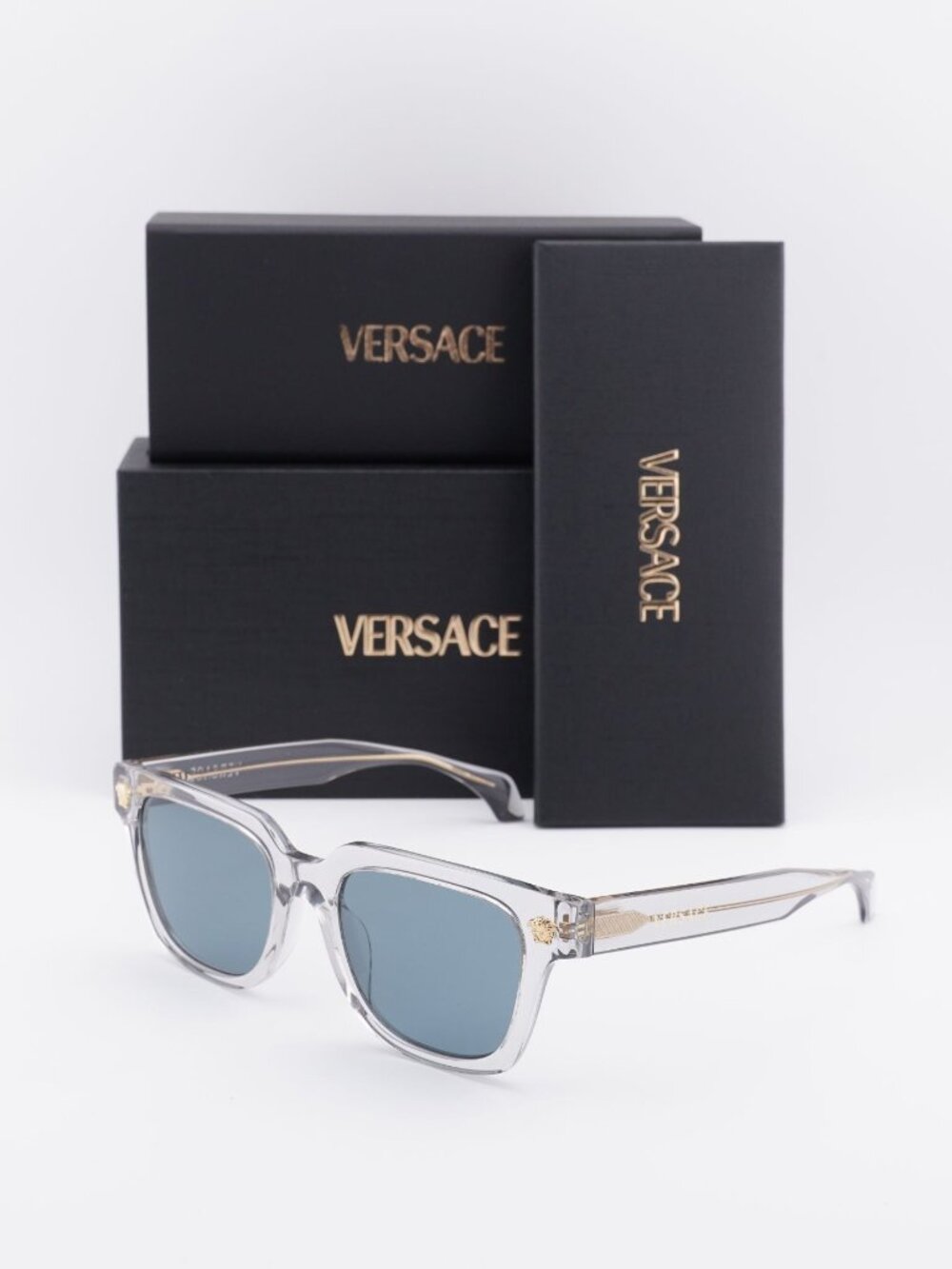 Versace VE4510U 530580 Unisex Square Sunglasses – Grey / Blue